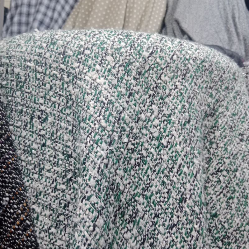 bahan tweed rajud/wol akrilik( harga1/2meter)