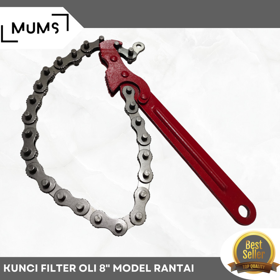 GAGANG KUNCI OLI 8" / KUNCI OLI FILTER / RANTAI BESI / WRENCH FOR OIL FILTER/KUNCI OLI FILTER/ GAGAN