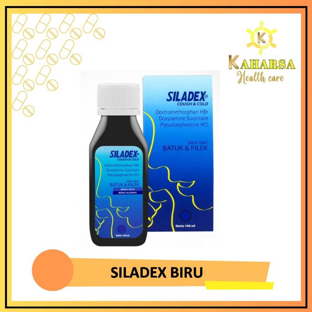 SILADEX BIRU 60 ML Obat Batuk Tidak Berdahak, Hidung Tersumbat, Pilek, Flu
