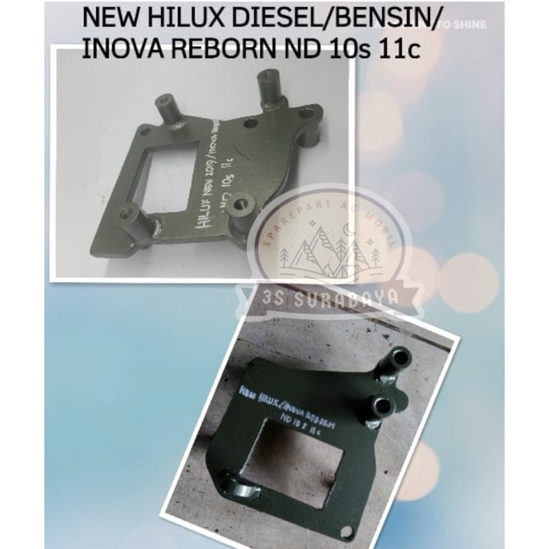 Breket Kompresor New Hilux Diesel Bensin Innova Reborn Denso 10S11C Toyota Ac Mobil Bracket Dudukan 
