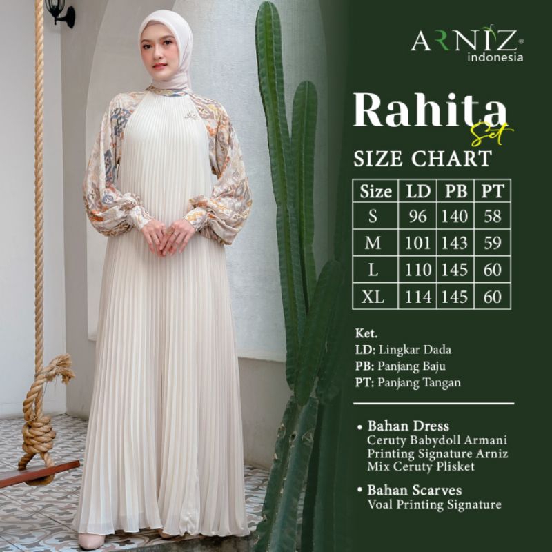 RAHITA SET BY ARNIZ COLLECTION (dress & scarves)