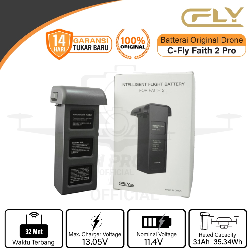 C-Fly Faith 2 Pro Drone Battery Original  / Baterai / Batre C Fly