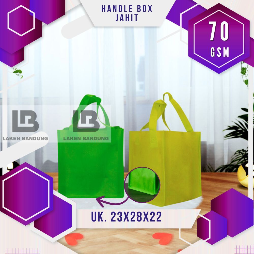 

Tas spunbond goodie bag standing jahit kuat Box Kotak Nasi Kue ukuran 23x28x22 Hajatan Nikahan Aqiqah souvenir murah