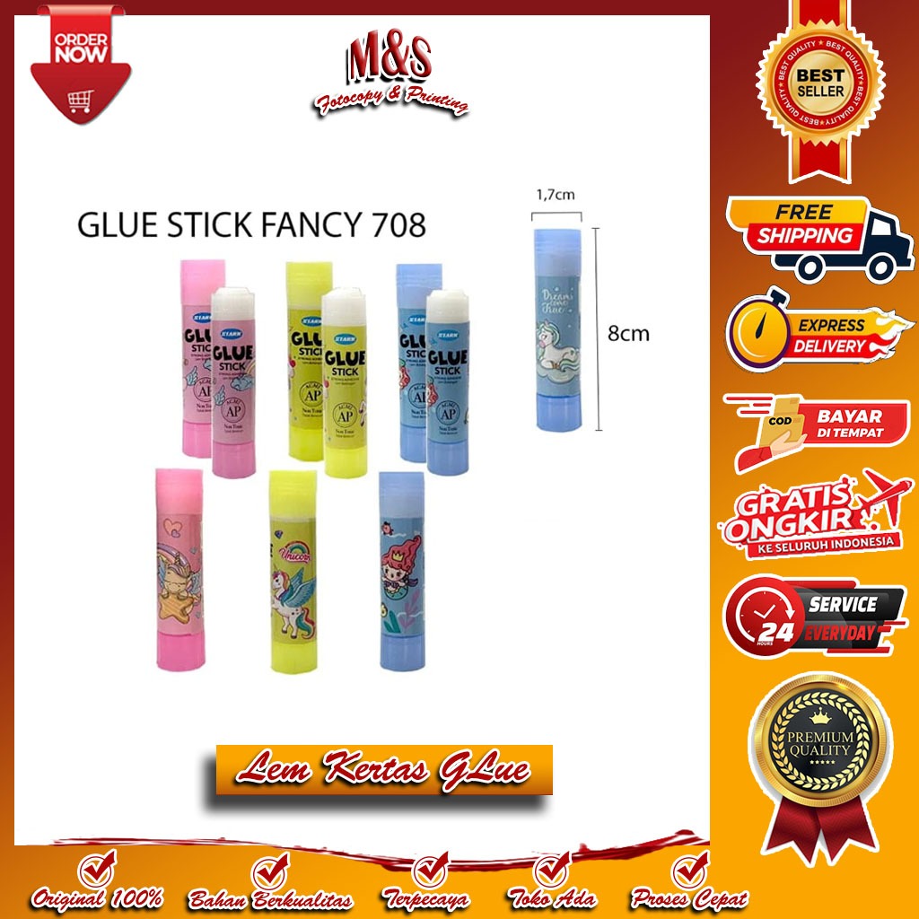 

LEM STIK KECIL / GLUE STICK FANCY / LEM KERTAS NON TOXIC TERMURAH