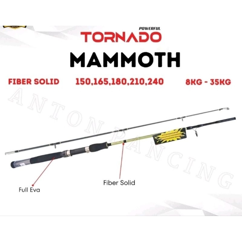 Joran Pancing Spining Fiber Solid Tornado Mammoth 150/165/210