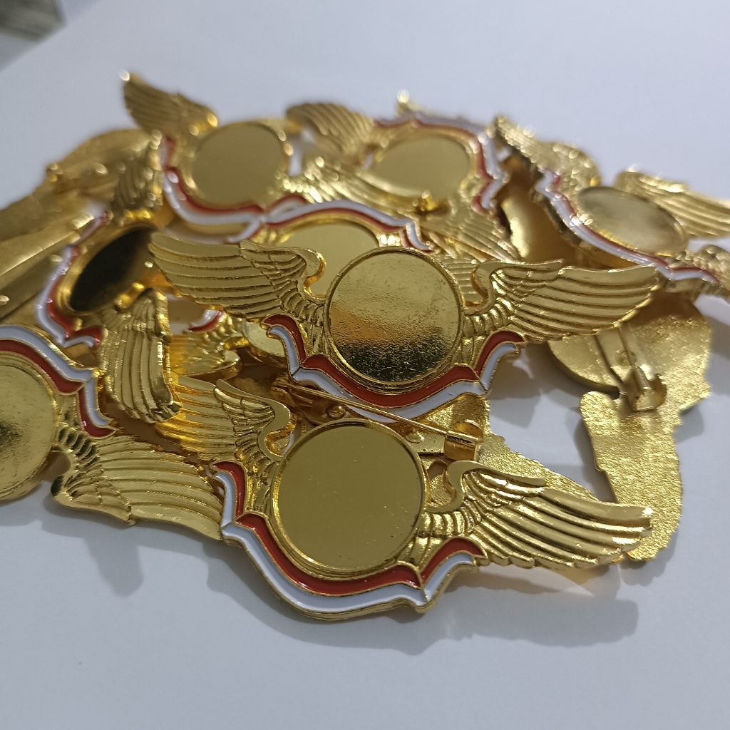 Pin Kuningan Peniti Kosongan Bahan Pin Resin - Sayap baru