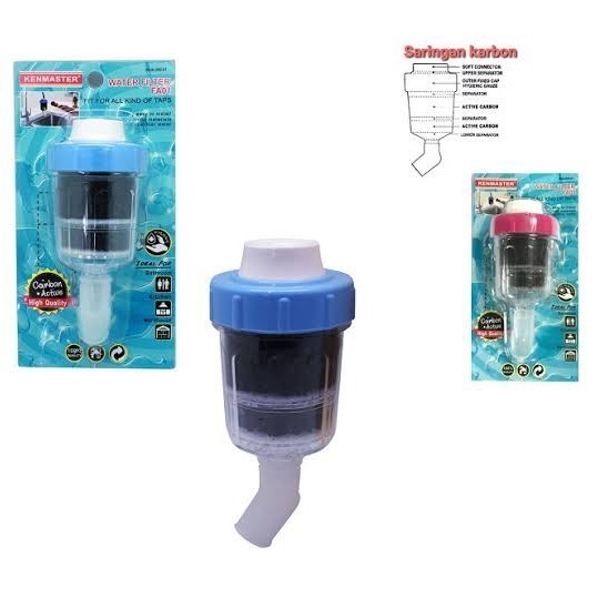 KENMASTER Saringan Kran Filter Kran Air Water Filter Carbon Pilter Kran
