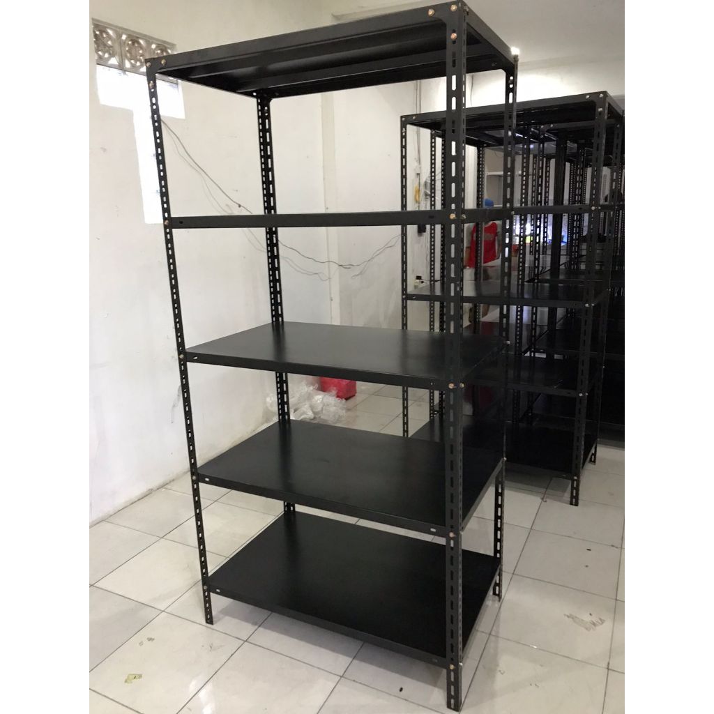 Rak besi siku 120x50x200 GOSEND / Rak susun / Rak gudang 50x120x200 5 susun / Rak barang / Rak serba