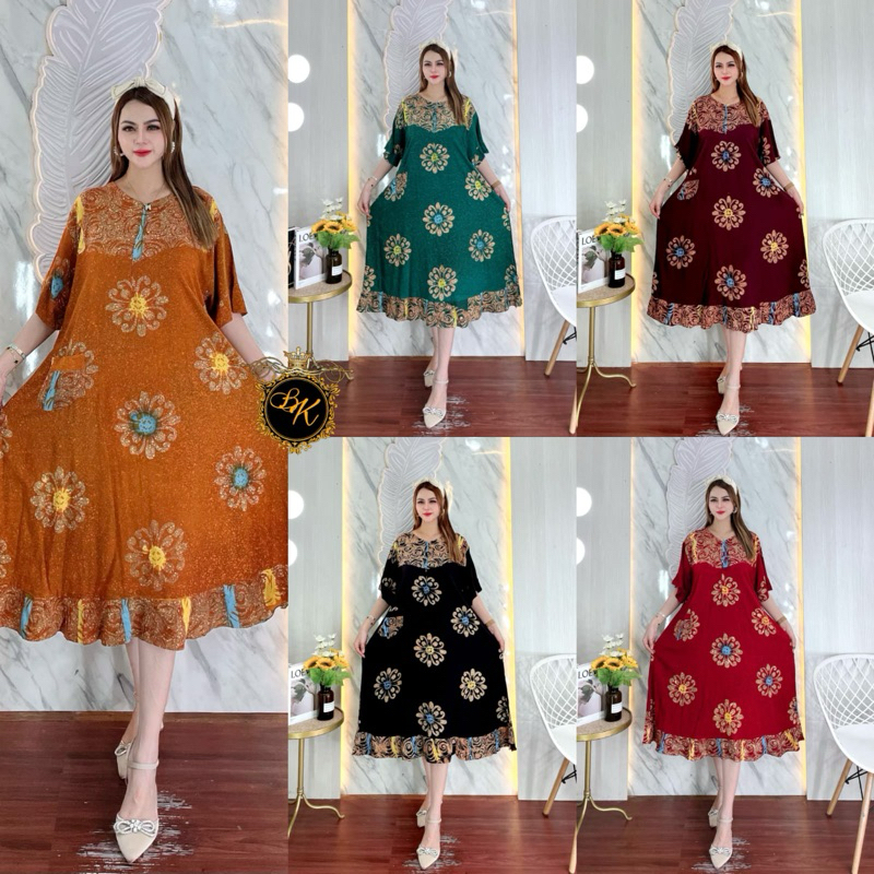 Daster Cap Jumbo Ld 130| Daster Maura Jumbo| Daster Cap Maura| Daster Menyusui| Daster Pekalongan