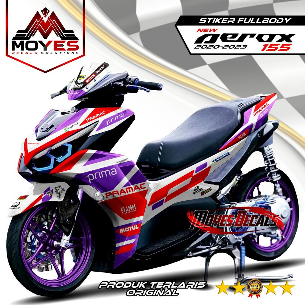 Decal stiker Aerox 155 New - Stiker Fullbody Aerox New MYS454