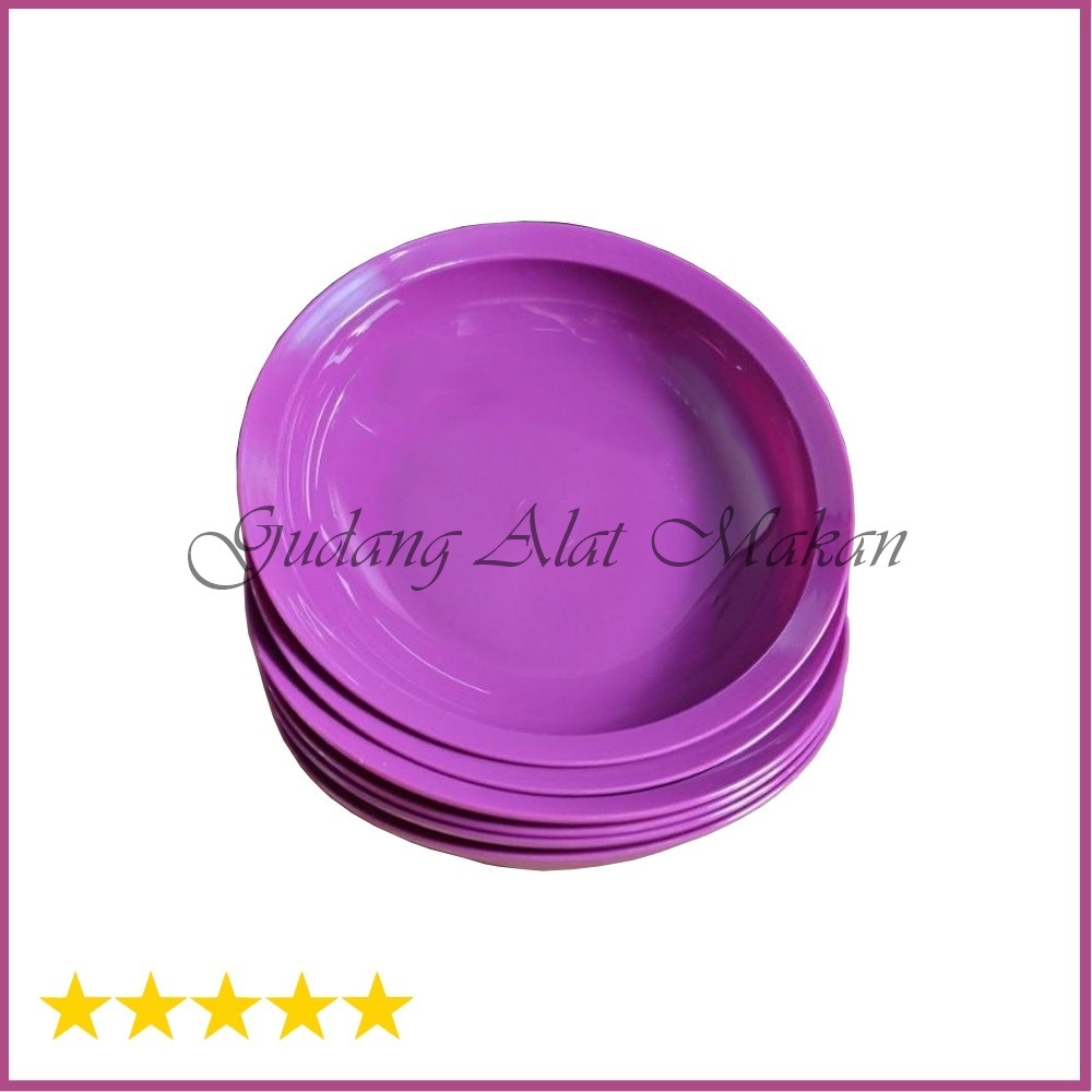 TUPPERWARE Crescendo Plate Ungu 6pcs