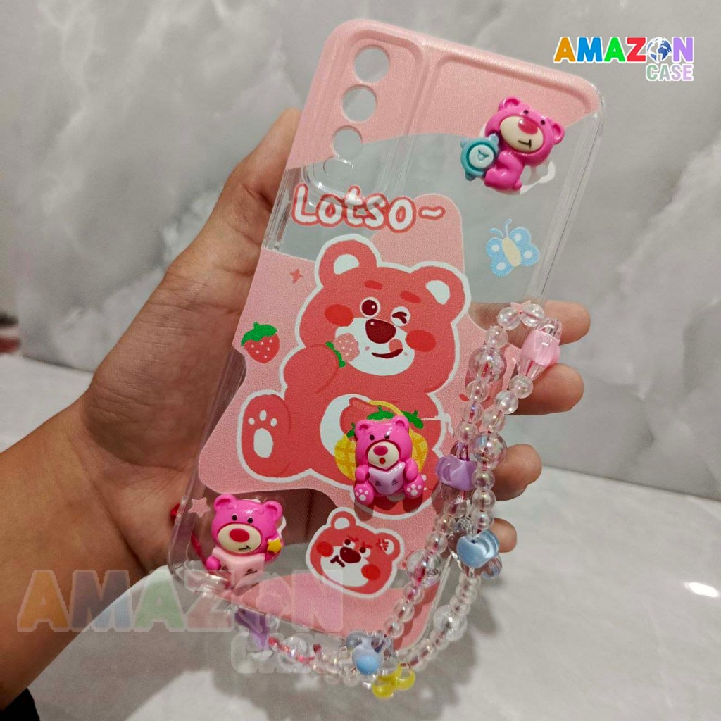 Case 3D Kartun LOTSO OPPO A3S A5S A7 A12 A15 A15S A16 A17 A17K A18 A38  - Case Clear Case kartun - C