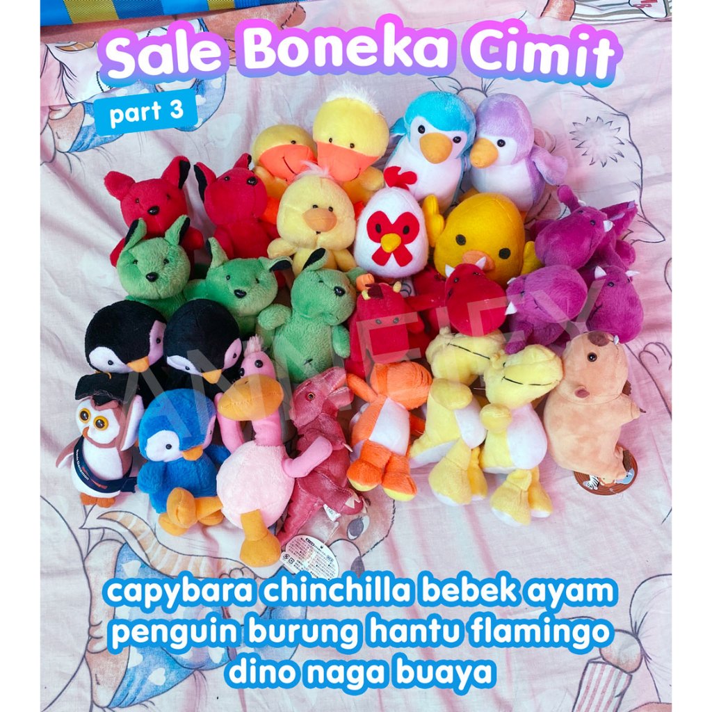 Boneka Kecil Binatang Capybara Chinchilla Cincila Jepang Bebek Ayam Harvest Moon Penguin Burung Hant