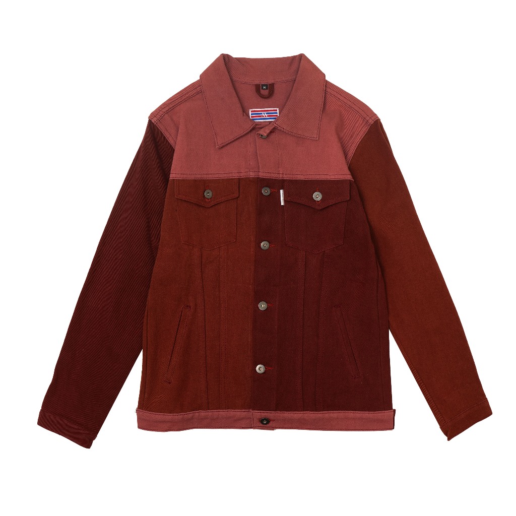 Moodsociety Multicolor Trucker Jacket Red