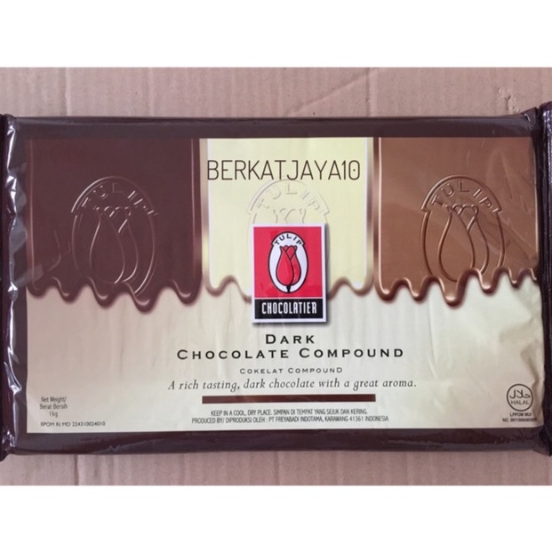 

Super Promo Tulip DARK Chocolate Compound Coklat Batang 1 Kg IRY