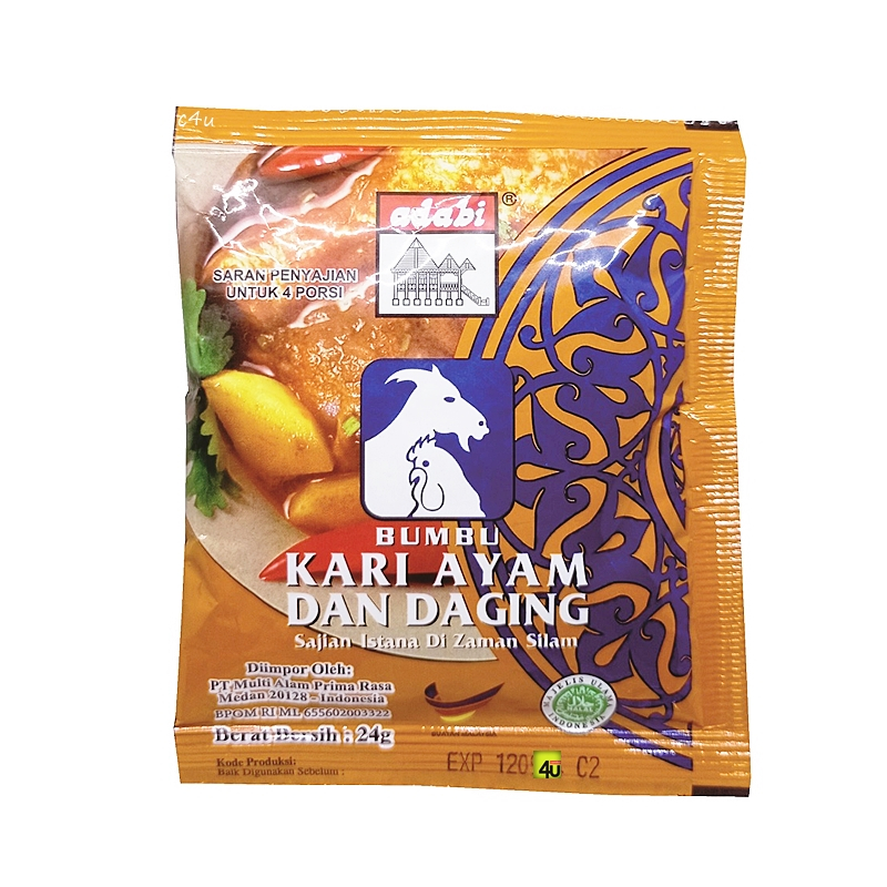 

Adabi - Bumbu Kari Ayam dan Daging - 1 sachet