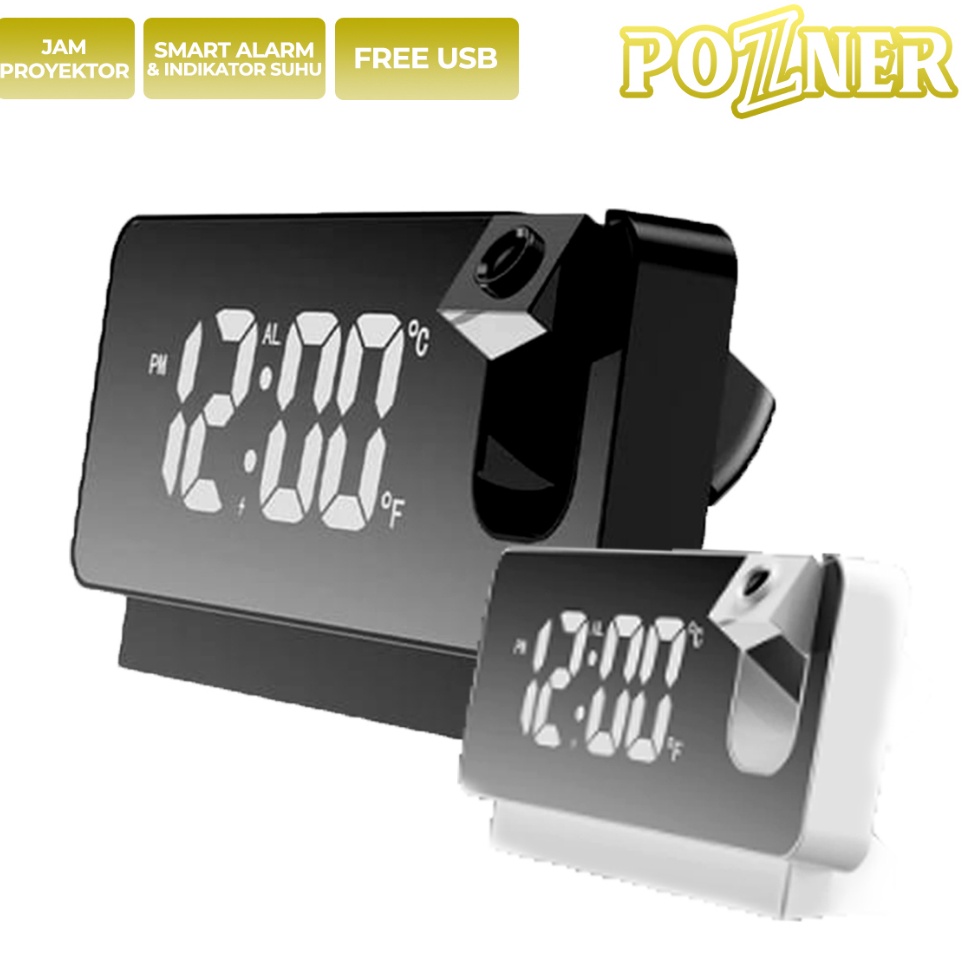 ART K32J Jam Dinding Digital  Jam Meja Alarm  Jam Digital  Smart Alarm  Proyektor LED  Temperature C