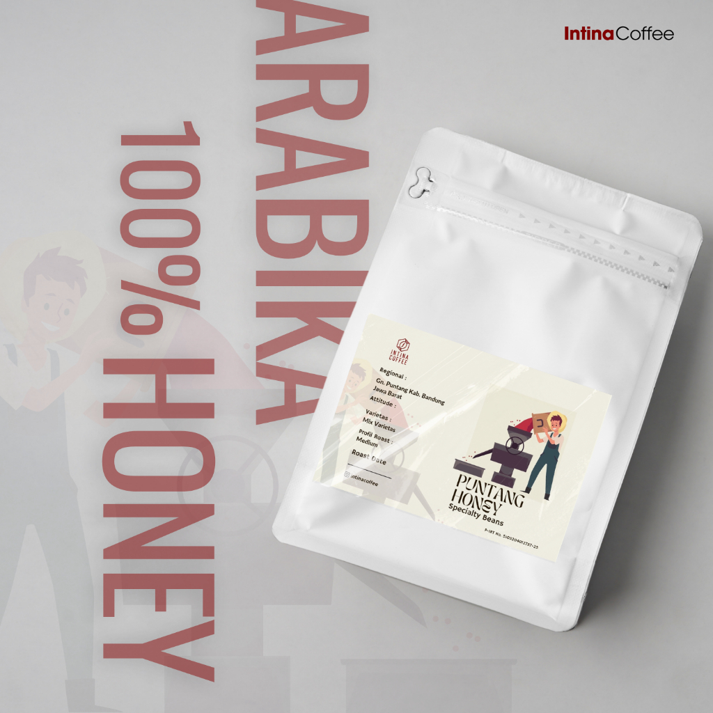 

Kopi Biji/Bubuk Arabika 100 gram 100% Arabica Honey Puntang