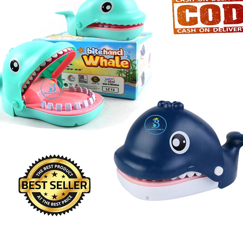 Terbatas BRONSIS  Mainan Anak Whale Gigit Jari Ikan Paus  Mainan Prank Gigit Jari Paus