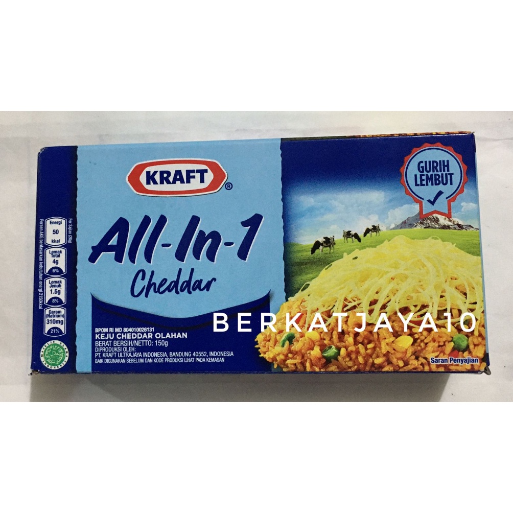 

Baru Keju Kraft All in 1 Cheddar Cheese 165 gr All in One 43