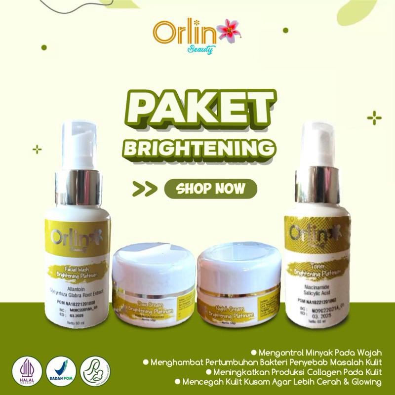 Orlin Beauty Paket Brightening | Orlin Beauty Brightening Platinum | Orlin Beauty Glowing | Orlin Be