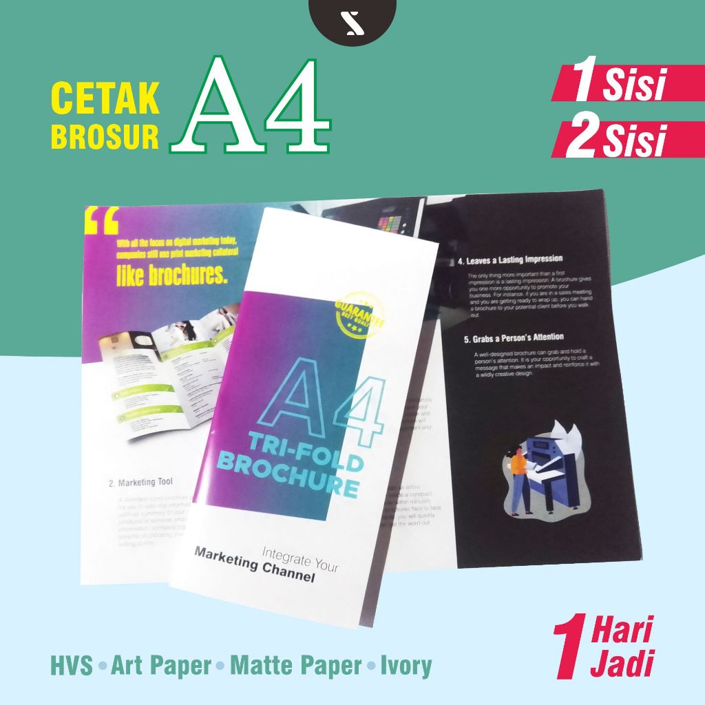 

CETAK BROSUR/FLYER A4 FULL COLOUR MURAH // 1 & 2 SISI
