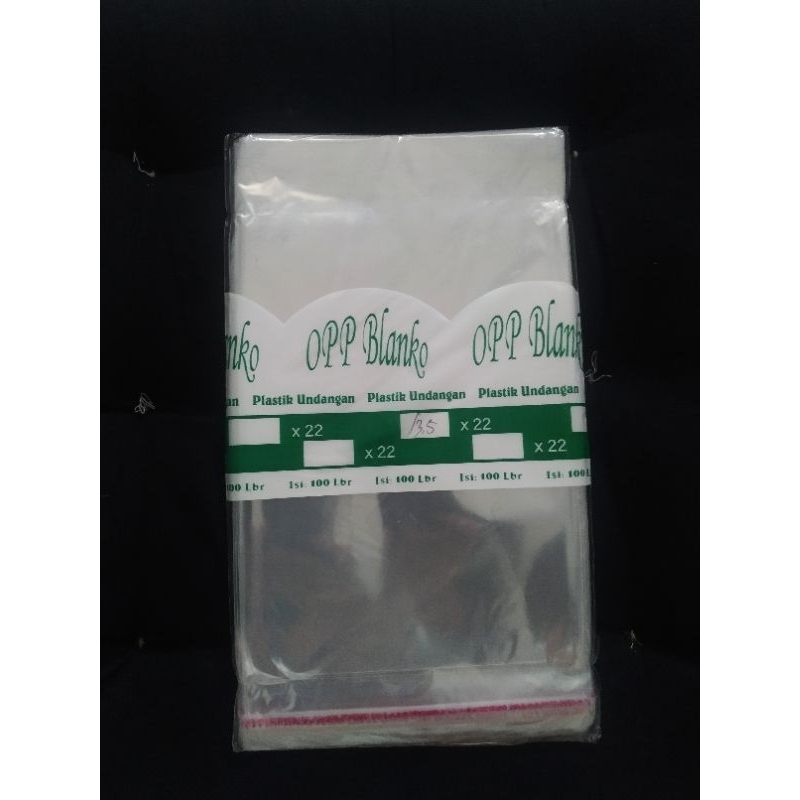 plastik opp undangan 13.5 x 22