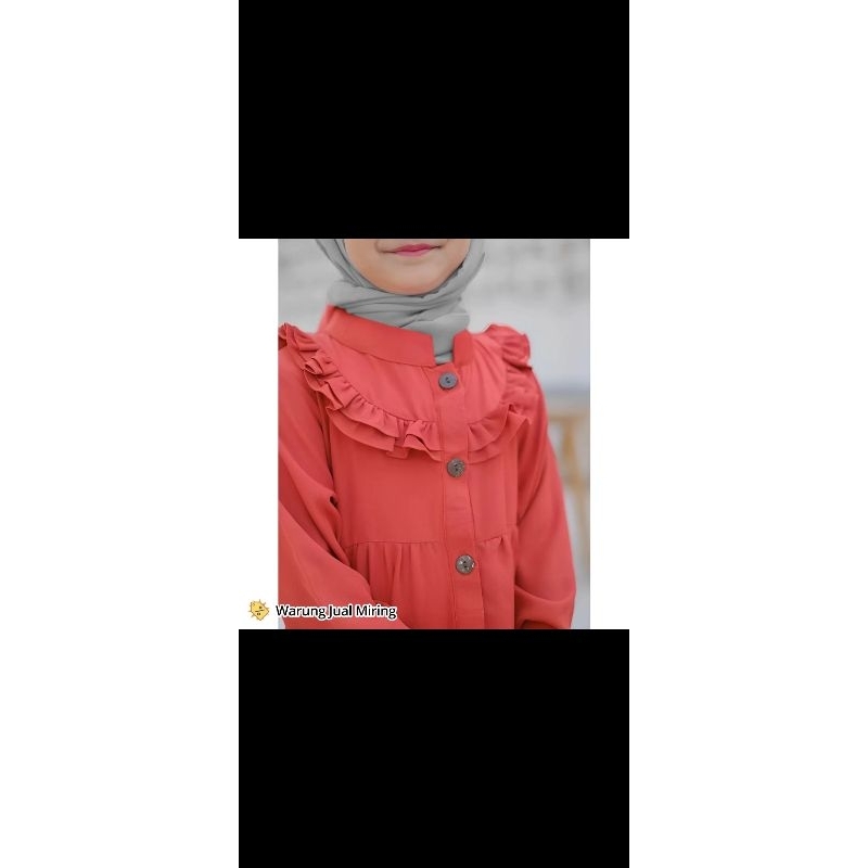 Baju Gamis Anak Perempuan 2-12 Tahun Dress Anak CRINKLE AIRFLOW Baju Muslim Cewek Lebaran 2024 Kekin