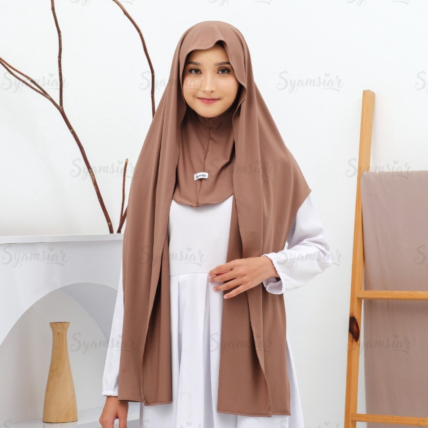 Jilbab Hijab Pashmina Tutup Leher Premium Hijab Jersey dagu Tutup Leher Premium Kerudung Pasmina Nut