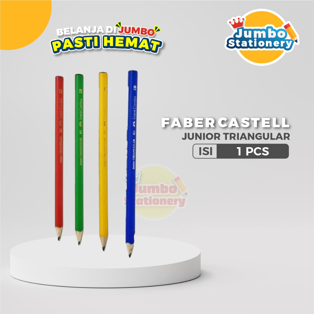 

1 PCS Pensil Faber Castell 2B Junior Triangular Pensil Segitiga