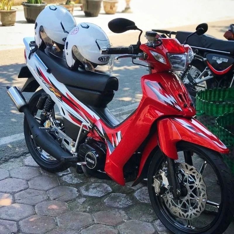 Striping lis sticker standar ORI yamaha fiz r milenium merah putih stiker Fiz R FizR milenium merah 