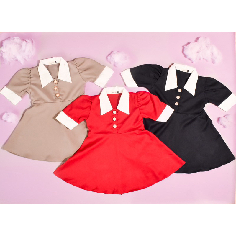 wednesday dress/ baju anak dress size 2-6 tahun