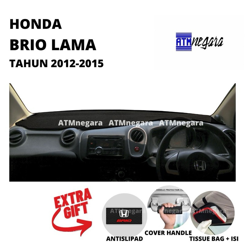 COVER DASHBOARD PREMIUM BRIO LAMA Tahun 2012-2015 Aksesoris Alas Pelindung Dasbor Mobil
