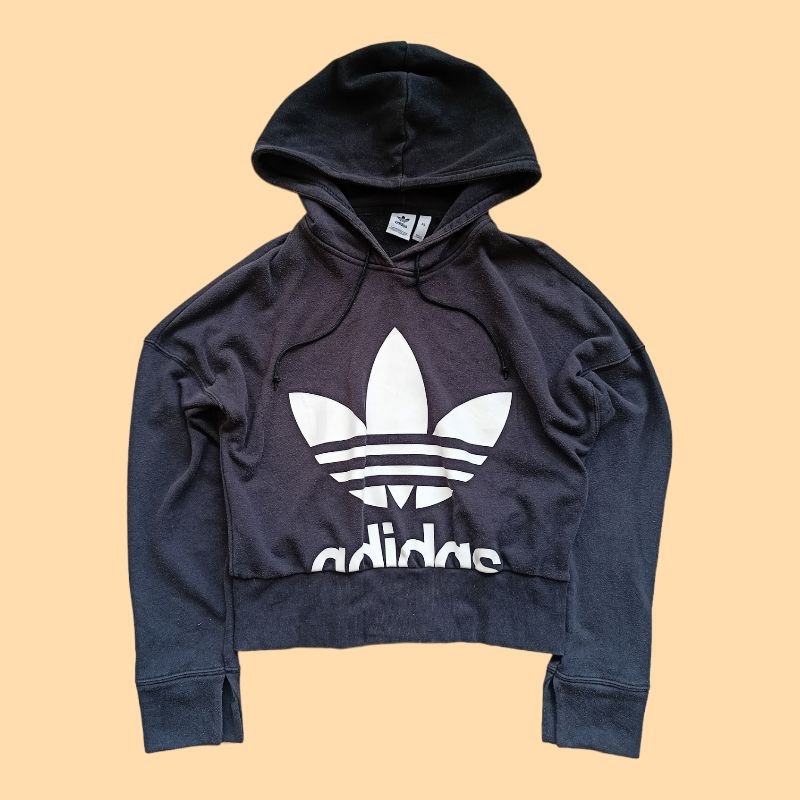 Hoodie Crop Adidas Black