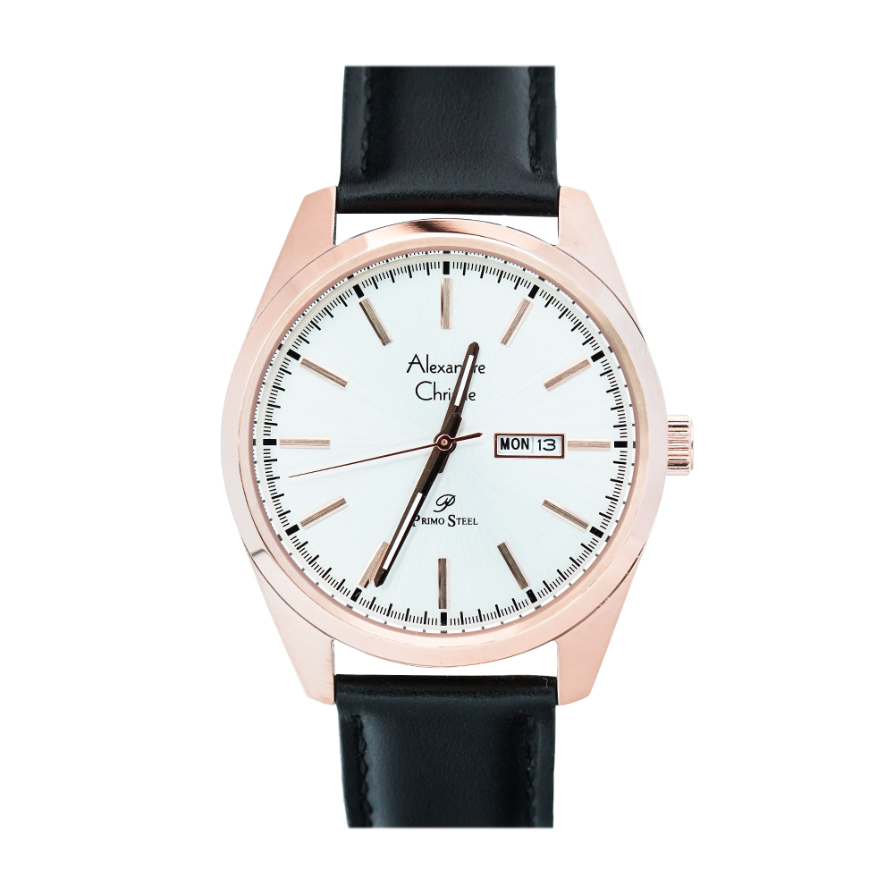 Jam Tangan Alexandre Christie Primo Steel AC 1025 KULIT