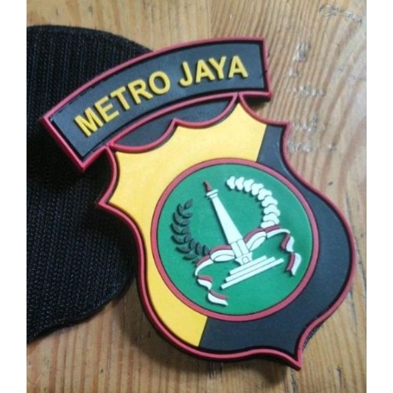 Tempelan Emblem Karet Logo POLDA METRO JAYA / PATCH RUBBER