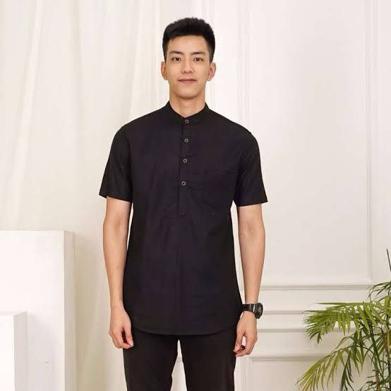 Kemeja Koko Pendek motif Polos Baju Koko Pendek Pria Baju Koko Kemeja Koko Pria Polos Varian Warna