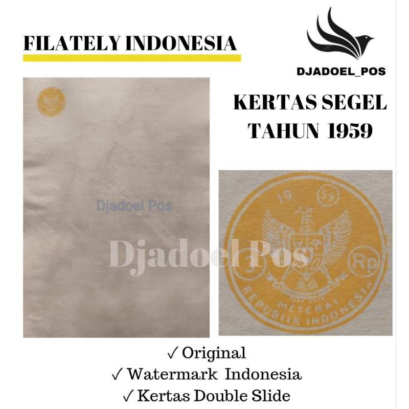 

KERTAS SEGEL TAHUN 1959 (Buy 1 Get 1 Free) Double Asli