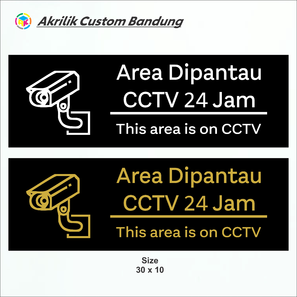 

RK AKRILIK SIGN CCTV TIPE 7 ACRYLIC CCTV SIGNAGE