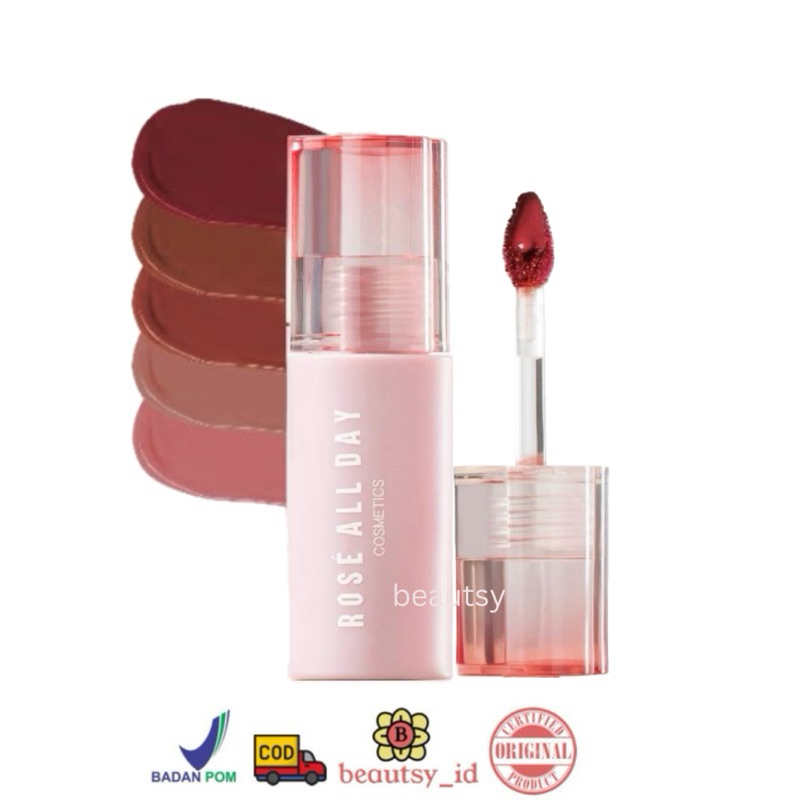 Rose All Day Plush Lip Tint Original - Liptint Gloss Original BPOM COD