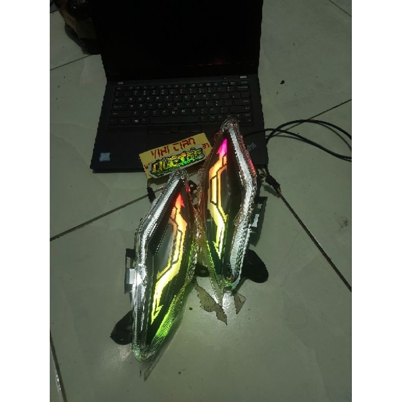 SEIN SEN DEPAN HONDA BEAT LED 2020 2021 2022 2023 2024 CUSTOM LAZY LIGHT RGB REMOT NON BINTIK CUSTOM