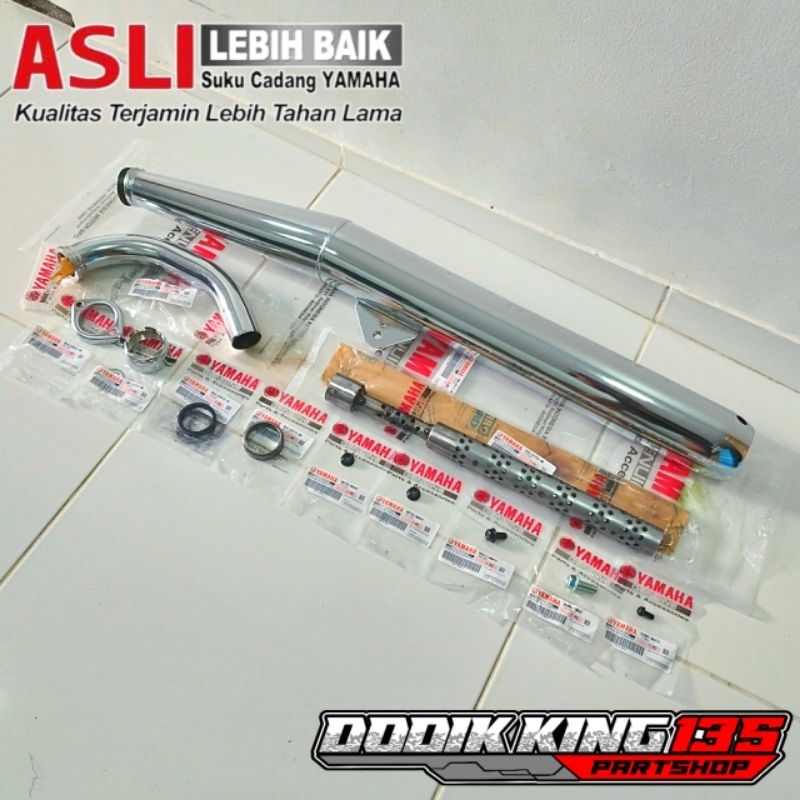 PAKET LENGKAP KOMPLIT KNALPOT RX KING FULLSET ORIGINAL YAMAHA GENUINE PART YGP