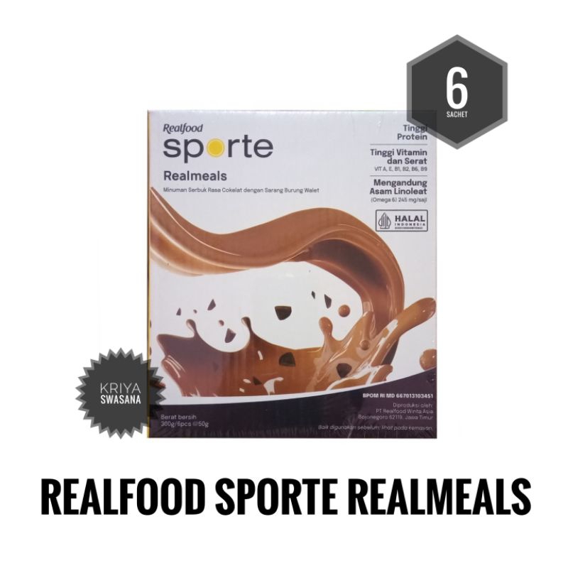 REALFOOD SPORTE REALMEALS REALMEAL Isi 6 Sachet