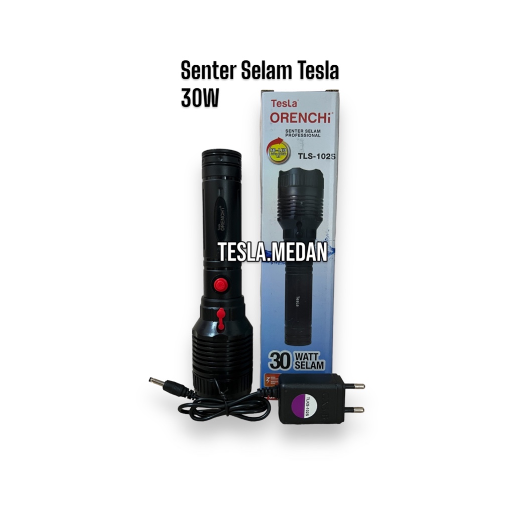 Tesla Senter Menyelam Cas Anti Air 30Watt Bisa Diving hingga 200meter TLS 102S