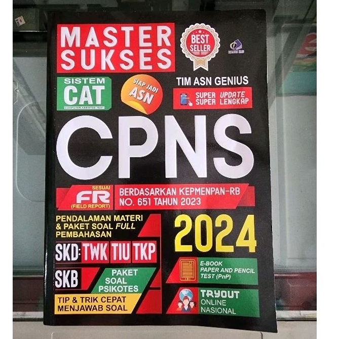 BUKU MASTER SUKSES CPNS 2024 sesuai FR