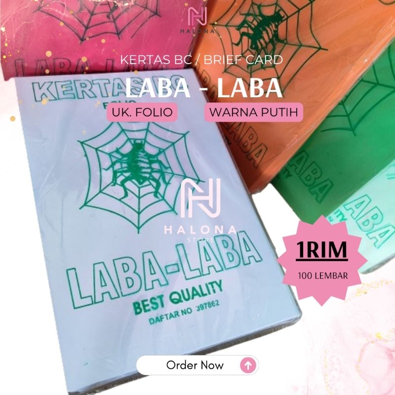 

Kertas BC / Kertas Brief Card / Brief Card Paper Laba - Laba Folio Warna Putih