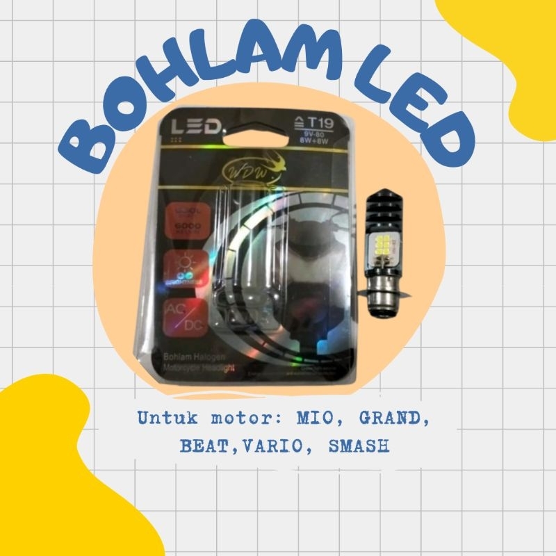 BOHLAM LED WDW 12V Lampu Depan LED