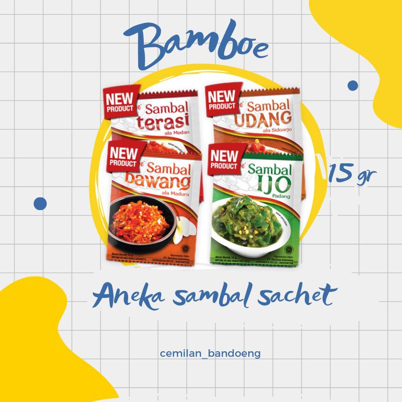 

bamboe aneka sambal nusantara kemasan sachet 15 gr