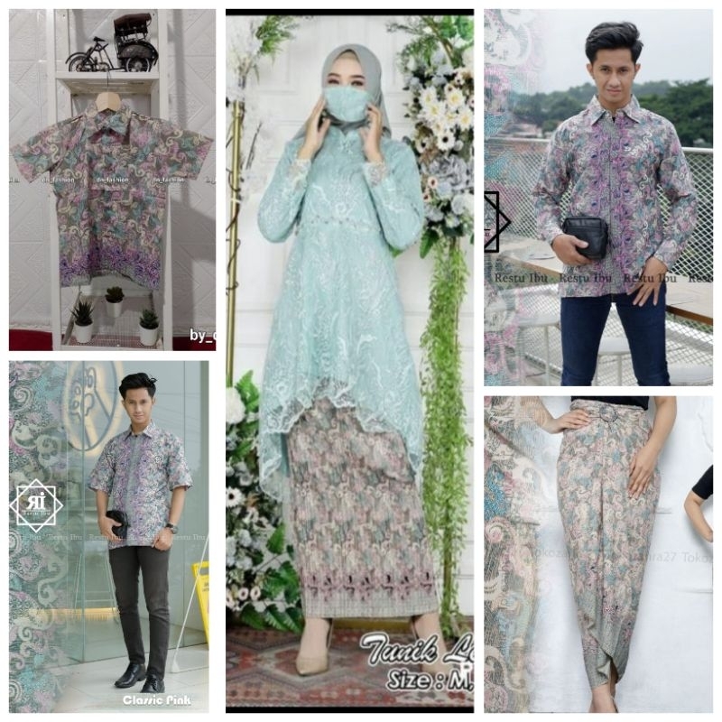 Kebaya Sarimbit Keluarga Couple kemeja Batik Kebaya Lesti Kejora Kebaya Pesta Keluarga