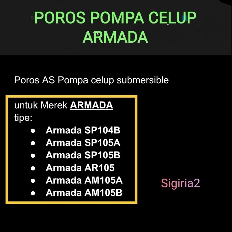 Poros As Pompa ARMADA SP104B SP105A SP105B AR 105 AM105A AM105B Stainless steel SUS304 kolam aquariu